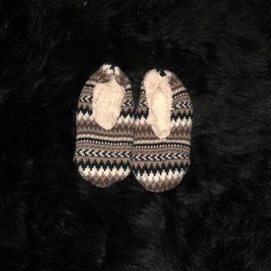 Brown printed slippers/socks